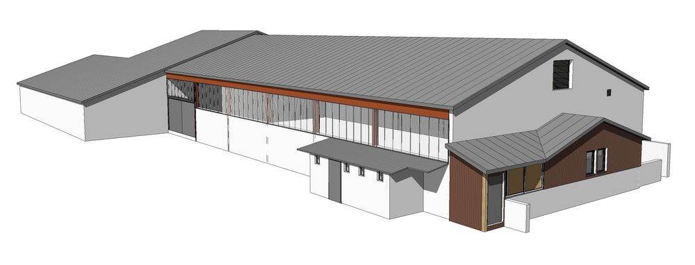 Boulodrome de La Chapelle-de-Guinchay, maquette BIM (photo du dossier projet)