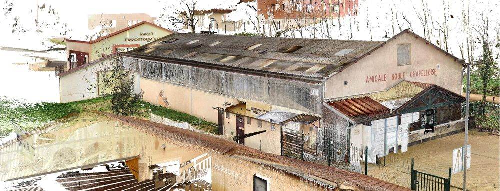 Boulodrome de La Chapelle-de-Guinchay, nuage de points (photo du dossier projet)