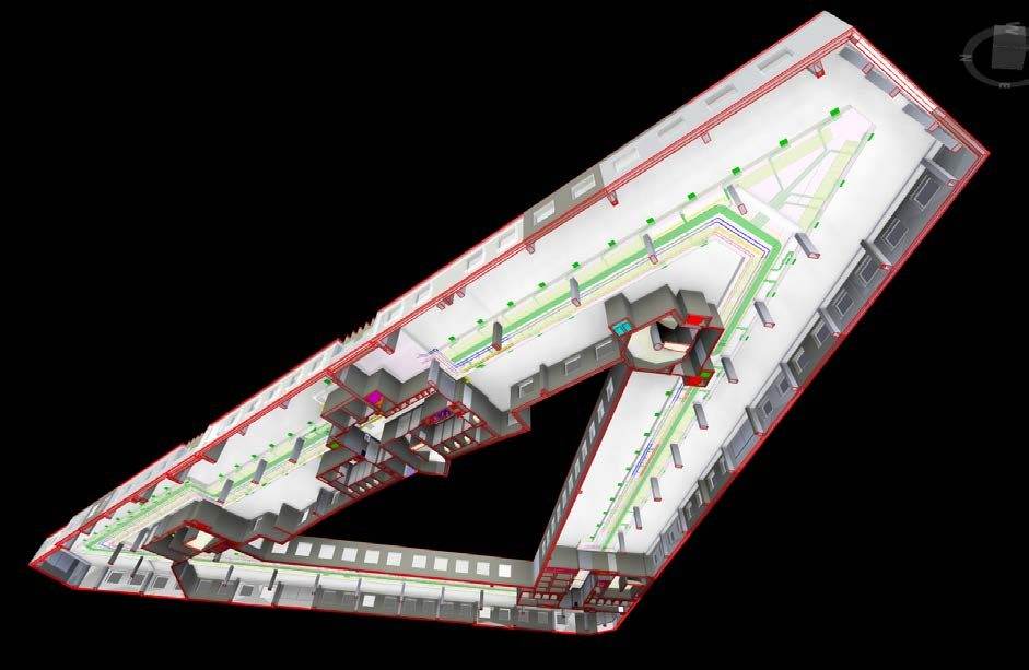 Bureaux NEXT, Lyon, maquette BIM (vue d'ensemble)