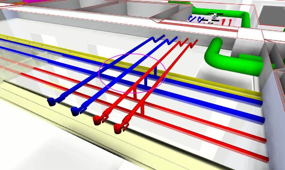 Bureaux NEXT, synthèse BIM : interférence détectée
