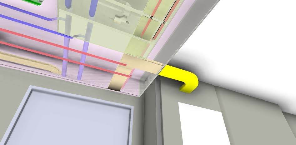 Bureaux NEXT, synthèse BIM : réseaux en faux plafond