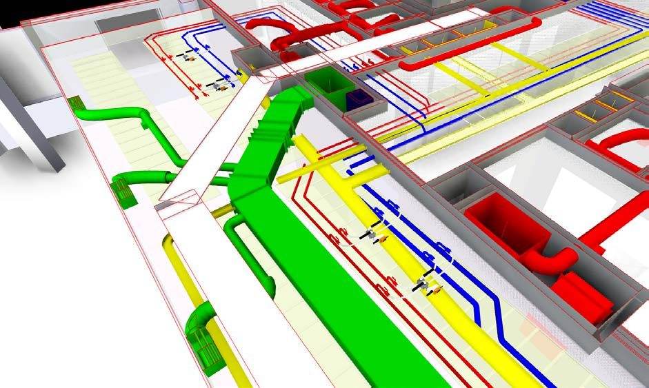 Bureaux NEXT, synthèse BIM : vue d'ensemble des réseaux