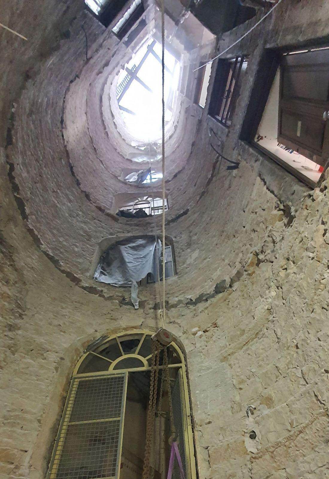 Cage d'escalier, relevé nuage de points brut