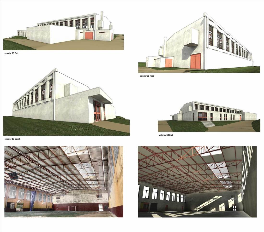 Gymnase de Limas, perspectives de la maquette