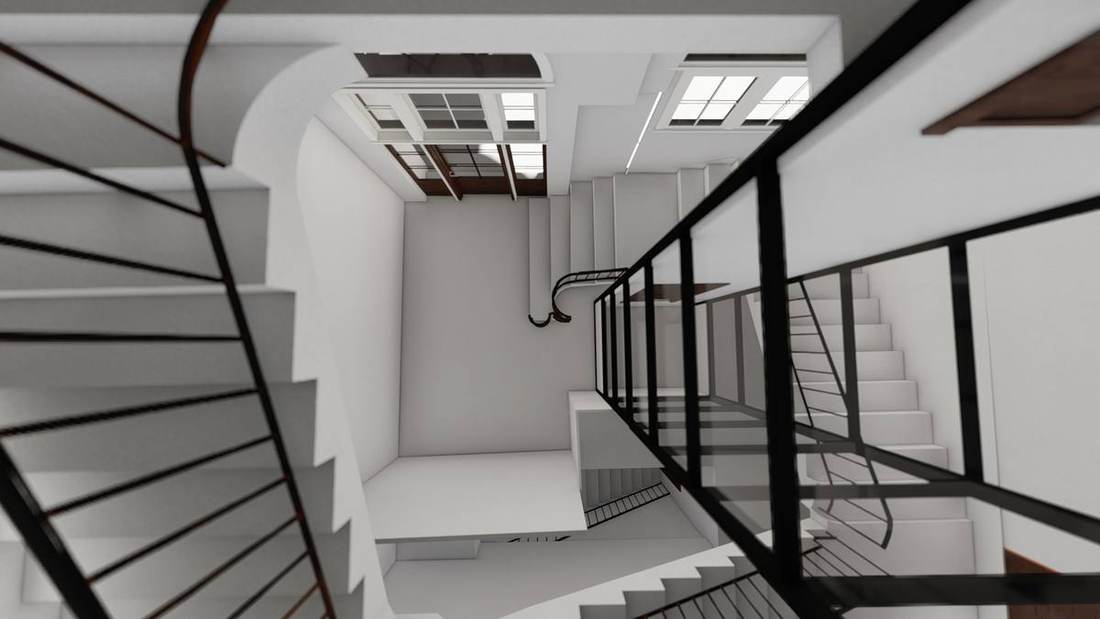 Hôtel La Cour des Loges, Lyon, escalier