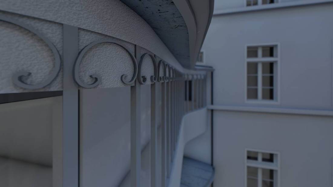 Hôtel La Cour des Loges, Lyon, galerie couverte