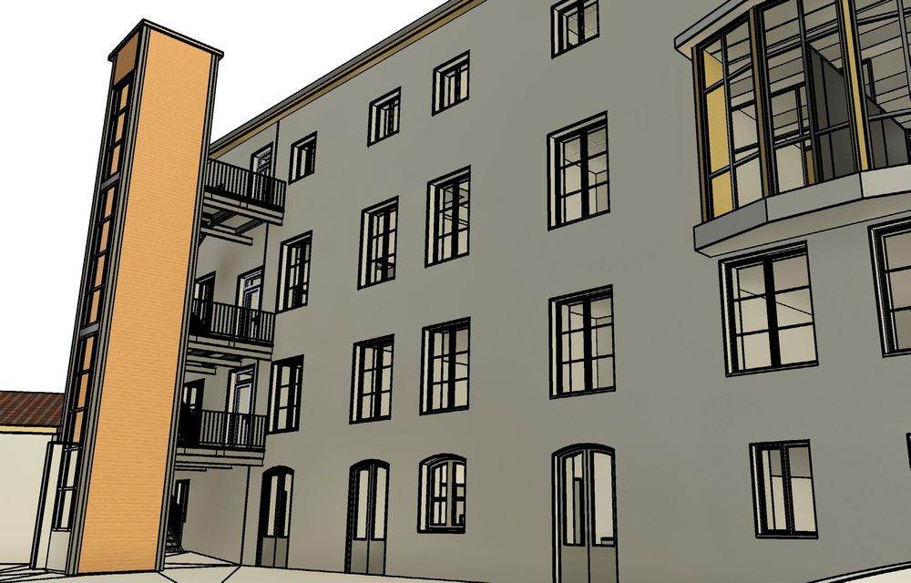 Institut médical rue Louis Bouquet, Lyon, rendu BIM