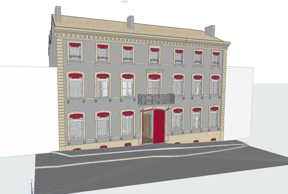 Maison de ville, Tramayes, rendu BIM