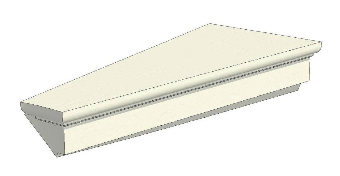 Modèle 3D d'une marche en pierre