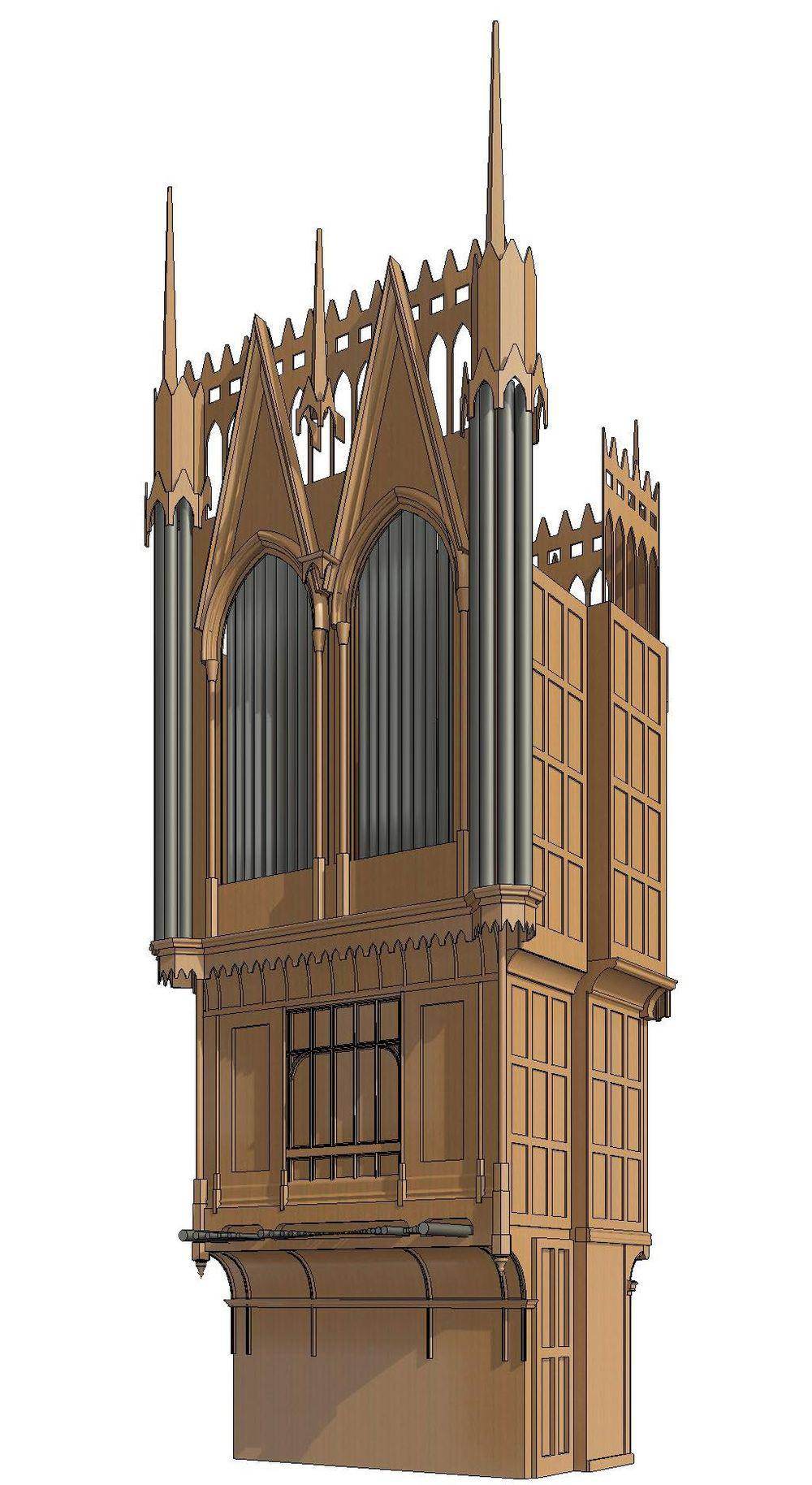 Orgue de la cathédrale de Lyon, modèle 3D
