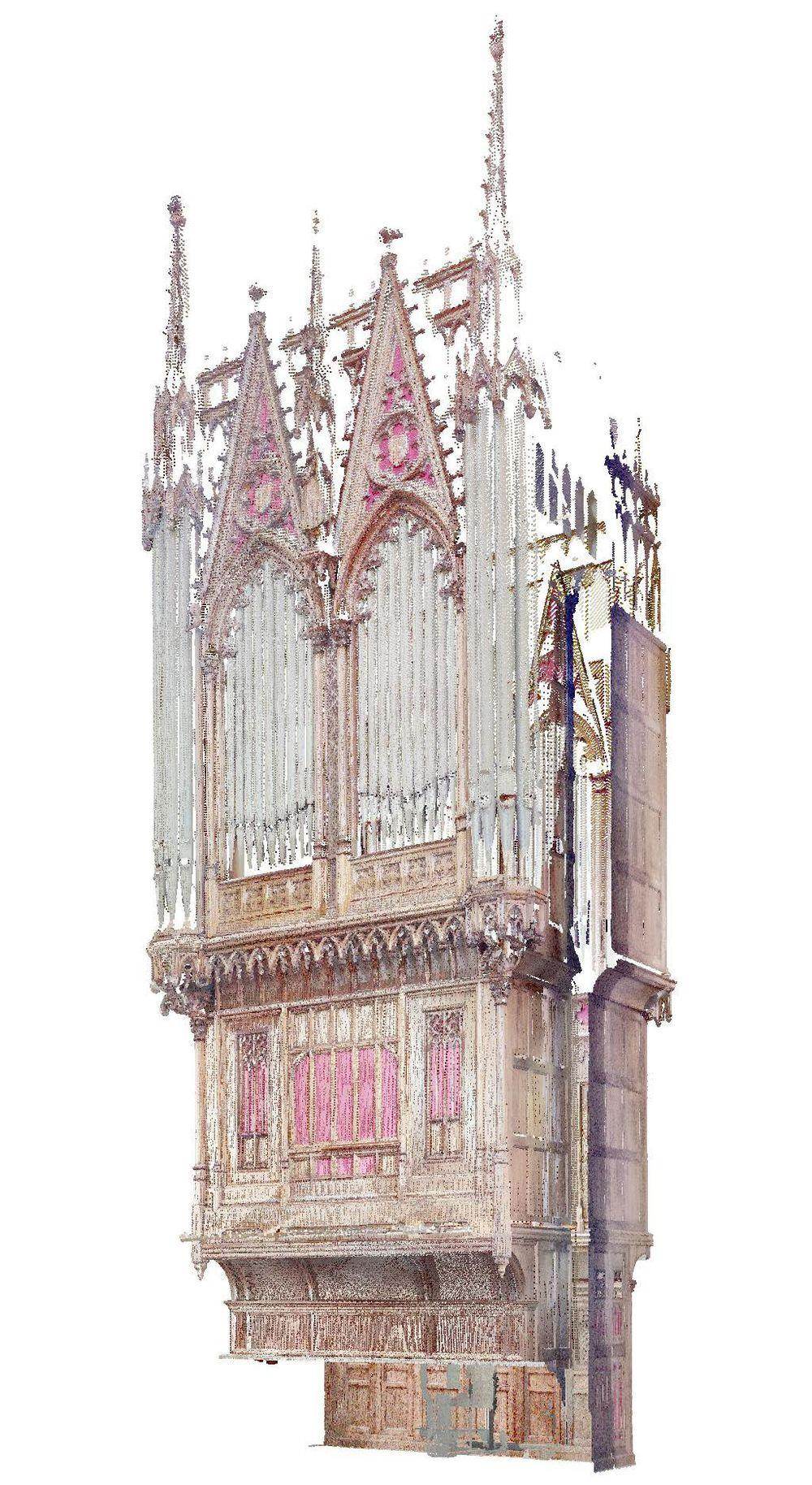 Orgue de la cathédrale de Lyon, nuage de points