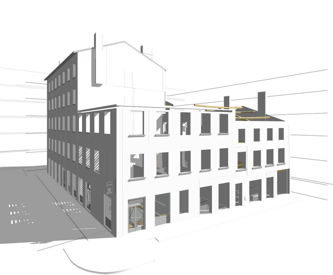 Réhabilitation rue Pasteur, Lyon, maquette BIM de l'état existant